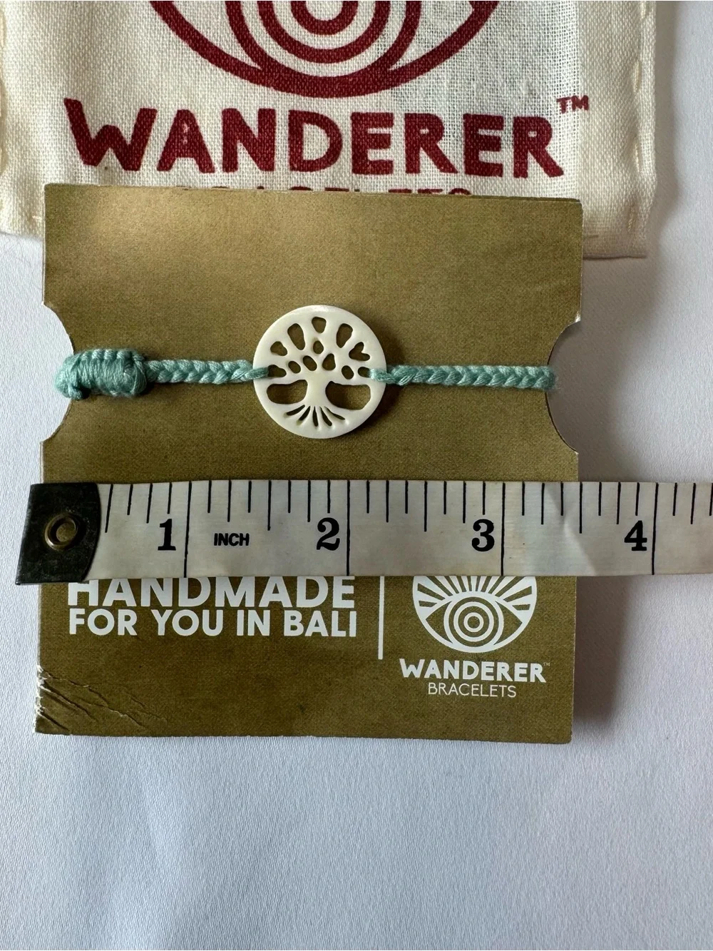 Wanderer Bracelet Tree of Life Turquoise Button Back